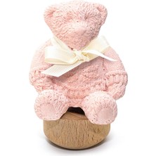 Uravas Store Missi Ahşap Kaideli New Baby Kokulu Pembe Ayıcık Seramik Koku Taşı