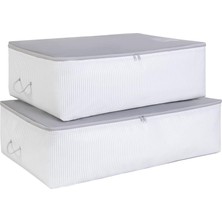 Uravas Store Ocean Home Textile 2'li Gri Renk Stuff & Things Baza Altı Hurç Set