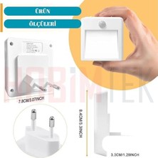 Akıllı Hareket Sensörlü LED Gece Lambası 2700K Fişe Takılan Hareket Sensörlü Güç Ayarlı LED Işık L001