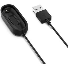 Uravas Store Psr Aksesuar Siyah Siyah Xiaomi Mi Band 4 USB Şarj Kablosu- ile Uyumlu