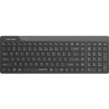 Uravas Store A4 Tech FBK23 As Bluetooth+2.4ghz Kablosuz Q Türkçe Fn-Multimedya Sessiz Ultra Ince Özellikli Emoji Tuşlu ve Uyku Engelle Modlu Siyah Klavye