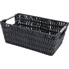 Uravas Store (Black) - Whitmor Rattique Small Shelf Tote, Black