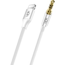 Uravas Store Linktech A587 Iph Lightning - 3.5mm Aux Kablo 1mt Beyaz