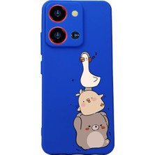 Uravas Store S19 Max Pro S ile Uyumlu Baskılı Kamera Korumalı Silikon Kılıf, Mavi