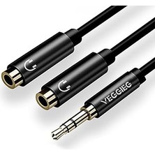 Uravas Store Veggieg 3.5mm 2 Kulaklık Çoklayıcı Y Kablo