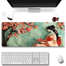 Sonictouch Klavye Mousepad 32X70CM Dikişsiz Pürüzsüz Sıvı Geçirmez Kaymaz Taban Sakura Sessizliği