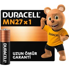 Uravas Store Duracell MN27 Alkalin Özel Pil (Tekli) 12V (A27 L828), Uzun Kullanım Ömrü Garantili, Uzaktan Kumandalarda, Kablosuz Kapı Zillerinde, Güvenlik Sistemlerinde Kullanım Için