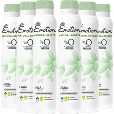 Uravas Store Emotion Natural Breeze Kadın Alüminyumsuz Vegan Deodorant 6X200 ml