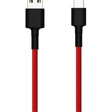 Uravas Store Xiaomi SJV4110GL Mi Type-A Örgülü Kablo, Kırmızı, 1 M