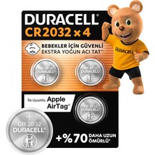 Uravas Store Duracell Cr 2032 Lityum Düğme Pil (4’lü Paket) – 3V, (CR2032)
