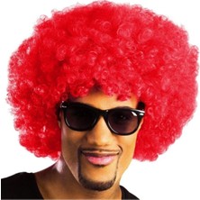 Uravas Store Kırmızı Renk Kıvırcık Afro Bonus Peruk (5440)
