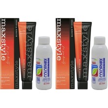 Uravas Store Maxstyle SPS600 Argan ve Keratin 2025/000 Naturel Açıcı 60 ml 2 Adet Saç Boyası + 2 Adet 90 ml Oksidan