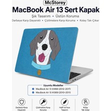 Uravas Store Mcstorey MacBook Air Kılıf 13 Inç A1369 A1466 Uyumlu Sert Kapak DOG01 Tasarım Ince Hafif Darbe Önleyici Hard Case Çizilmeye Dayanıklı Eski Kasa 2010-2017 Koruyucu Kapak Açık Mavi