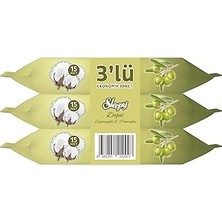 Uravas Store Sleepy Pamuk Zeytin Cep Mendili 3X15 (45 Yaprak)