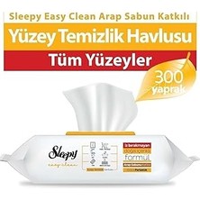 Uravas Store Sleepy Easy Clean Arap Sabunu Katkılı Yüzey Temizlik Havlusu 100' Lü x 3 Adet