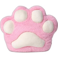 Uravas Store Ecrou 3 Boyutlu Pembe Pati Peluş Dekoratif Kırlent, Yastık 40 cm