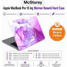 Uravas Store Mcstorey MacBook Pro 13 Mermer Desenli Kılıf A1706 A1708 A1989 A2159 A2251 A2289 A2338 M1 M2 Uyumlu Baskılı Kristal Sert Kılıf Koruyucu Kapak Açık Lila