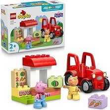 Uravas Store LEGO Duplo Peppa Pig Traktör ve Pazar 10468-2 Yaş ve Üzeri Çocuklar Için Midilli Pedro ve Peppa Pig Figürleri Içeren Eğitici Oyuncak Yapım Seti, Çocuklar Için Yaratıcı Hediye Fikri (18 Parça)