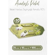 Uravas Store Sleepy Zeytinyağlı ve Pamuklu Islak Bebek Havlusu 90 Yaprak x 10 (900 Yaprak)