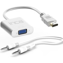 Uravas Store Inca HDMI To VGA Jaklı (Ses Kablosu Dahil) Beyaz