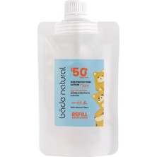 Uravas Store Bade Natural Çocuk Güneş Koruyucu Losyon 50+ Spf Yüksek KORUMALI%100 Doğal Refill Paket 110 ml