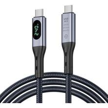 Uravas Store Soopıı LED Ekranlı Usb4 Kablosu, 8k Video, Max 40GBPS Veri Aktarımı, 240W USB C - USB C Şarj Kablosu, Lphone 16, Macbook, Thunderbolt 3, Monitör, Yerleştirme Istasyonları (3.3 Ft) ile Uyumlu