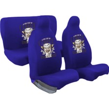 Uravas Store Mirsepet Kia Clarus Ile Uyumlu Oto Koltuk Kılıfı Lacivert Penye Kahve Tasarım Logo Dtf Baskı