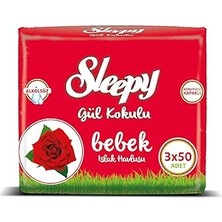 Uravas Store Sleepy Gül Kokulu Islak Havlu, 3'lü Paket, 150 Yaprak