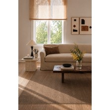 Cadife Mocha Bukle Dokulu Makinede Yıkanabilir Modern Halı - Mocha Kahve