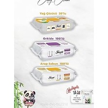 Uravas Store Sleepy 100'LÜ Arap Sabun ve Orkide Katkılı, Yağ Çözücü 30'lu Temizlik Havlusu ve Rosie Hediye