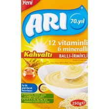 Uravas Store Arı Mama 12 Vitaminli 6 Mineralli Sütlü Ballı Irmikli PIRINÇLI,250 gr