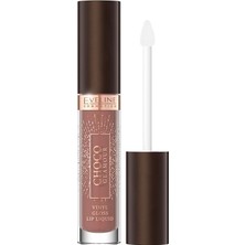 Uravas Store Eveline Cosmetics Choco Glamour Vinyl Parlak Dudak Efektli Vegan Likit Ruj 4,5 ml No 1 Ruby Chocolate