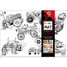 Uravas Store Akademi Çocuk Funny Mat Canavar Kamyonetler 33,5X48CM