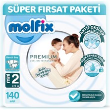 Uravas Store Molfix Premium Süper Fırsat Paketi 2 Beden 140 Adet