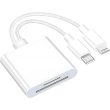 Uravas Store Xspring Sd Kart Okuyucu iphone Için, 4'ü 1 Arada Kameralar Microsd/tf Için Çift Yuvalı Sd Okuyucu, Kamera Bellek Kartı Okuyucu Adaptörü, Hızlı Aktarım, iPhone Ipad, MacBook Için Tak ve Çalıştır