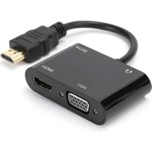 Uravas Store Coverzone 1080P 2in1 Hd'den Vga'ya HDMI To VGA Hd Dönüştürücü Bilgisayar Projeksiyonu - Hd Ürünleri Için Tv Adaptörüne VGA Ürünlerini Bağlama ZR724