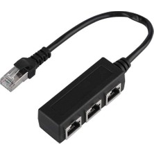 Uravas Store Coverzone RJ45 Ethernet Splitter Adaptör 1 Erkek 3 Dişi Lan Çoklayıcı Internet Paylaştırıcı Cat5 Cat6 Ağ Çoğaltıcı Router Modem Pc Laptop Network Bağlantı Çevirici | ZR1225