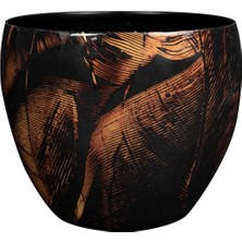 Uravas Store Via Gardenia Vive El Yapımı Metal L Saksı 21X16 cm