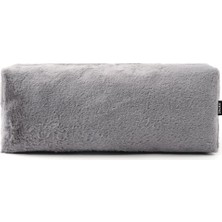 Uravas Store Shaka Gri SHK268 Xl Boy Peluş Kumaş Saç Şekillendirici Makyaj ve Seyahat Çantası