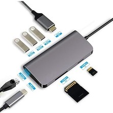 Uravas Store Codegen CDG-CNV40 Codegen USB 3.1 Type-C - 8in1 3xusb 3.0+Hdmı+Usb 3.1 Type-C + RJ45 Ethernet+ Sd/micro Sd Kart CDG-CNV40