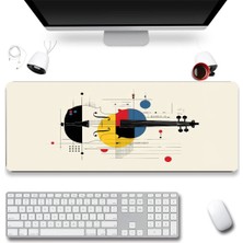 Sonictouch Klavye Mousepad 32X70CM Dikişsiz Pürüzsüz Sıvı Geçirmez Kaymaz Taban Mondrian Kemanı