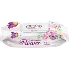 Uravas Store Giggles Islak Havlu 72'li Sensation Flower 1 Paket