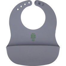 Uravas Store Been Silicone Baby Bib - Silikon Mama Önlüğü, Gri