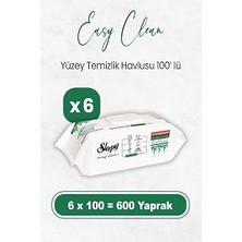 Uravas Store Sleepy Easy Clean Yüzey Temizlik Havlusu 100 x 6 Adet (600 Yaprak)