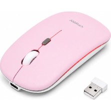 Exonix Şarjlı Kablosuz Mouse – Işıklı, USB Alıcılı, Ince ve Ergonomik Tasarım