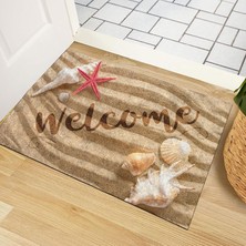 Uravas Store Monnhein Kapı Önü Paspası - Modern ve Şık Kapı Paspası | Ev, Ofis ve Dış Mekân Kullanımı Için (Welcome Kumsal) 45X65