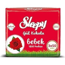 Uravas Store Sleepy Gül Kokulu Islak Havlu, 3'lü Paket, 150 Yaprak