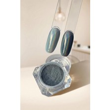 Uravas Store Gümüş Gökkuşağı Tırnak Krom Tozu Aplikatörlü Krom Inci Tozu Holografik Silver WN-101