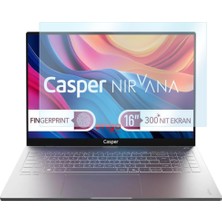 Uravas Store Engo Casper Nirvana S100 16 Inç Ile Uyumlu Ekran Koruyucu Notebook, 9h Temperli Kırılmaz Esnek Nano Cam, Çizilmeye ve Darbeye Dayanıklı Laptop Koruma, Hd Şeffaf 16:10