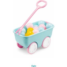 Oglo Gezgin Vagon Oyun Seti 24 Adet 7 cm Renkli Top Turkuaz